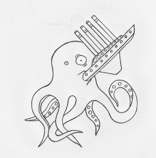 astoņkājis apdruka skice astoņkājis apdruka skice